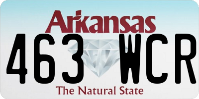 AR license plate 463WCR