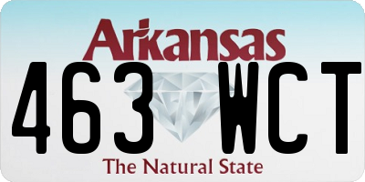AR license plate 463WCT