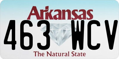 AR license plate 463WCV