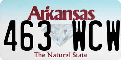 AR license plate 463WCW