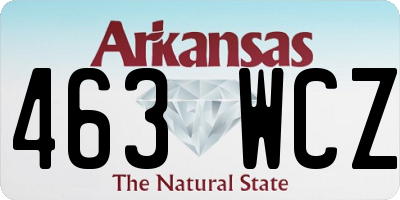 AR license plate 463WCZ