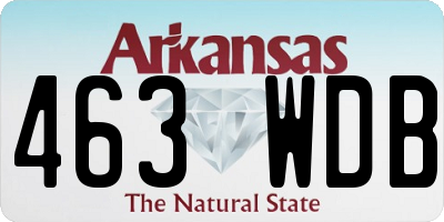 AR license plate 463WDB
