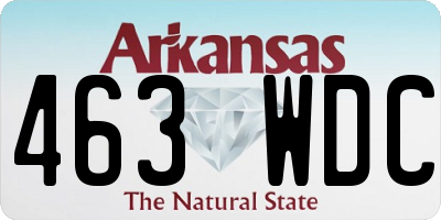 AR license plate 463WDC