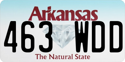 AR license plate 463WDD