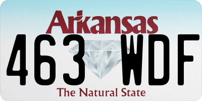 AR license plate 463WDF