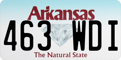 AR license plate 463WDI