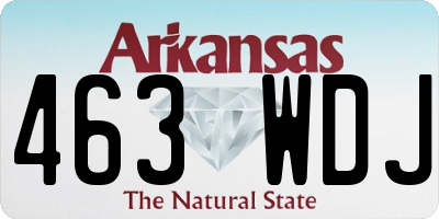 AR license plate 463WDJ