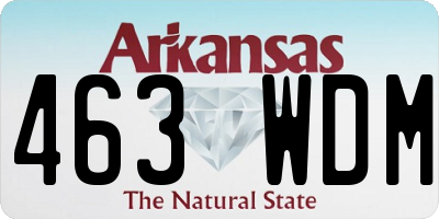 AR license plate 463WDM