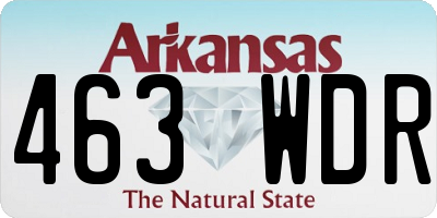 AR license plate 463WDR