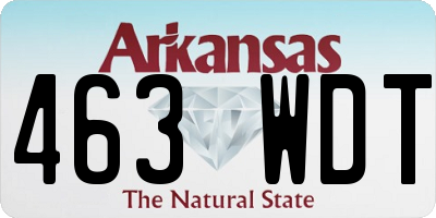 AR license plate 463WDT
