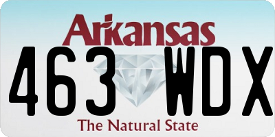 AR license plate 463WDX