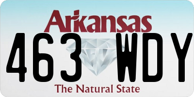 AR license plate 463WDY