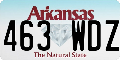 AR license plate 463WDZ