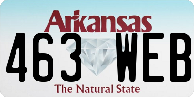 AR license plate 463WEB