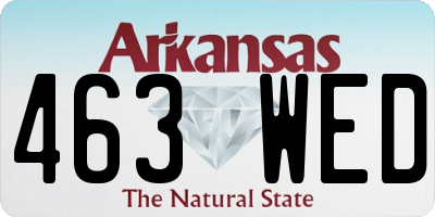 AR license plate 463WED