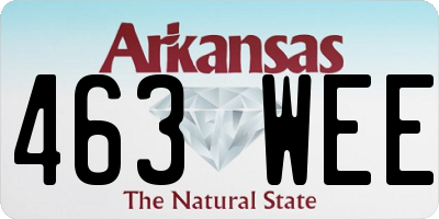 AR license plate 463WEE