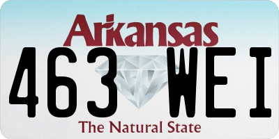 AR license plate 463WEI