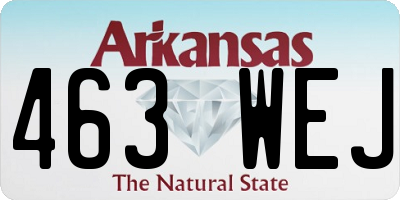 AR license plate 463WEJ