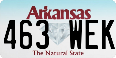AR license plate 463WEK