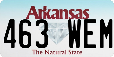 AR license plate 463WEM