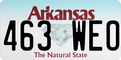 AR license plate 463WEO