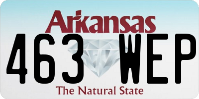 AR license plate 463WEP