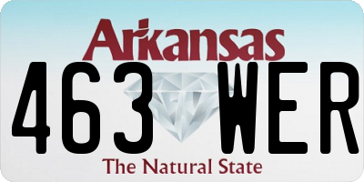 AR license plate 463WER