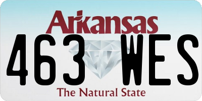 AR license plate 463WES