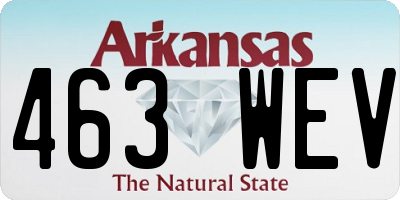 AR license plate 463WEV