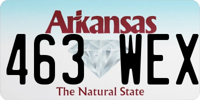 AR license plate 463WEX