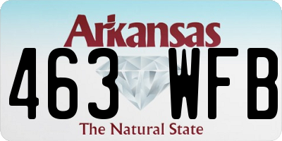 AR license plate 463WFB