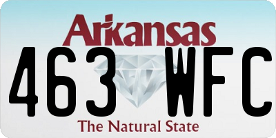 AR license plate 463WFC