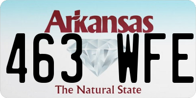 AR license plate 463WFE