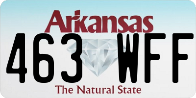 AR license plate 463WFF