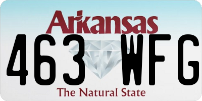 AR license plate 463WFG