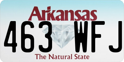 AR license plate 463WFJ