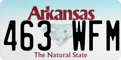 AR license plate 463WFM