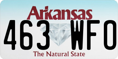 AR license plate 463WFO