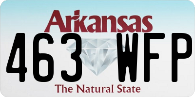 AR license plate 463WFP