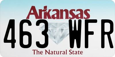 AR license plate 463WFR