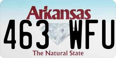 AR license plate 463WFU