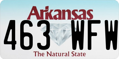 AR license plate 463WFW