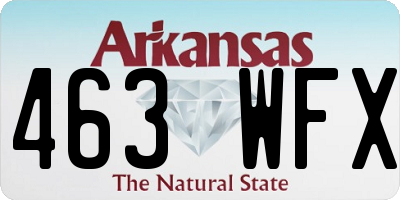 AR license plate 463WFX
