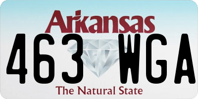 AR license plate 463WGA
