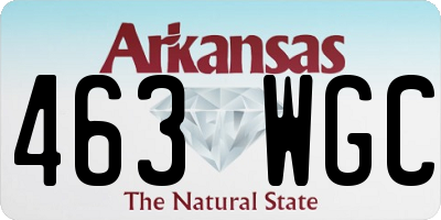 AR license plate 463WGC