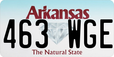 AR license plate 463WGE
