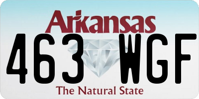 AR license plate 463WGF