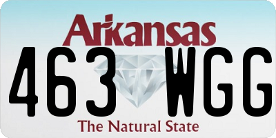 AR license plate 463WGG