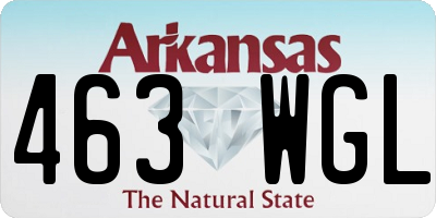 AR license plate 463WGL