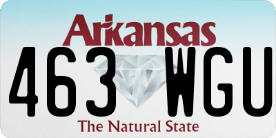 AR license plate 463WGU